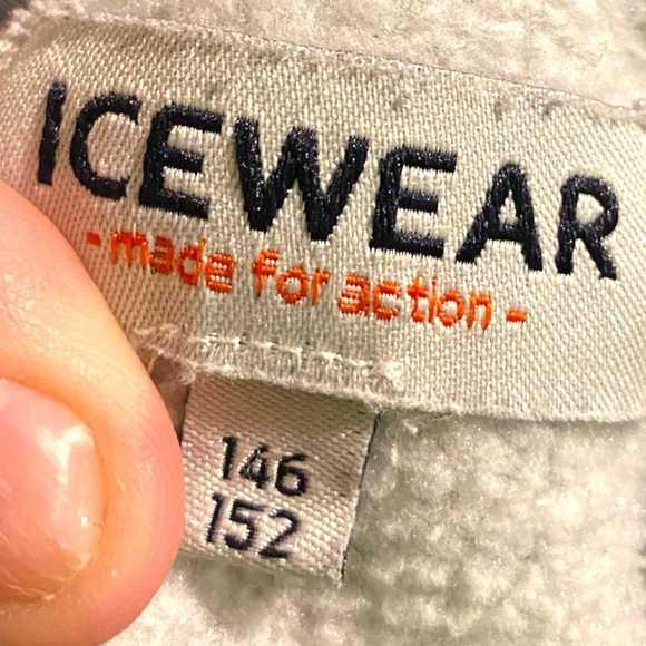 Icewear Iceland Charcoal Gray Blue Print Hooded Sweatshirt Hoodie - Picture 9 of 9